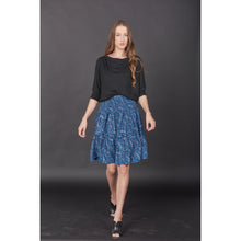 Load image into Gallery viewer, Flowers Women&#39;s Skirt in Blue SK0090 020150 01