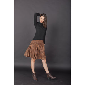 Flower Women's Skirt in Brown SK0090 020204 01