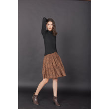 Load image into Gallery viewer, Flower Women&#39;s Skirt in Brown SK0090 020204 01