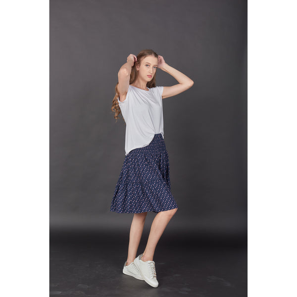 Flower Women's Skirt in Navy Blue SK0090 020203 01