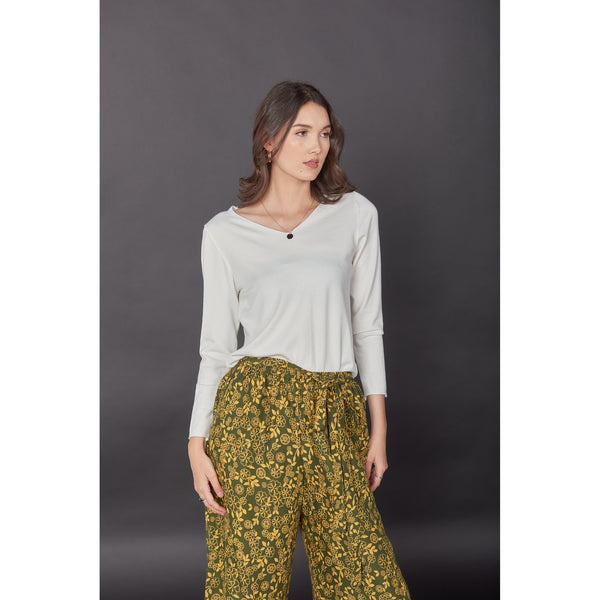 Flower Women's 3/4 Pants in Olive PP0314 020198 01