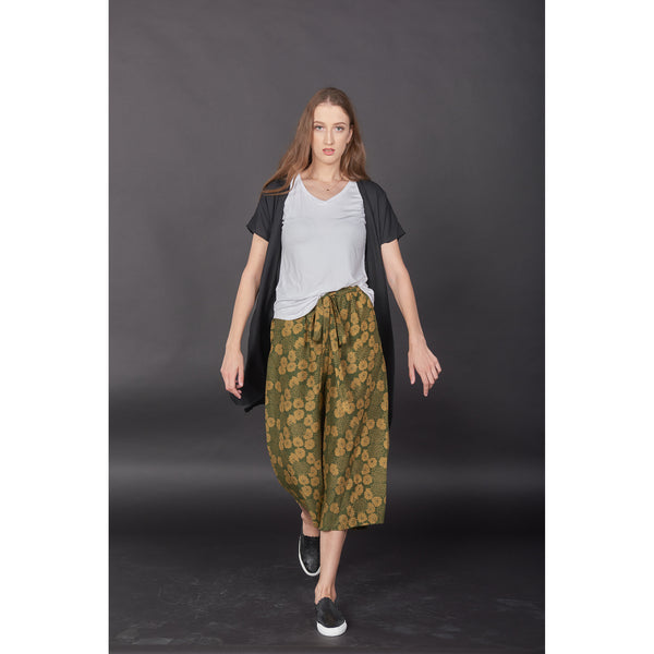 Flowers Women's 3/4 Pants in Olive PP0314 020180 01