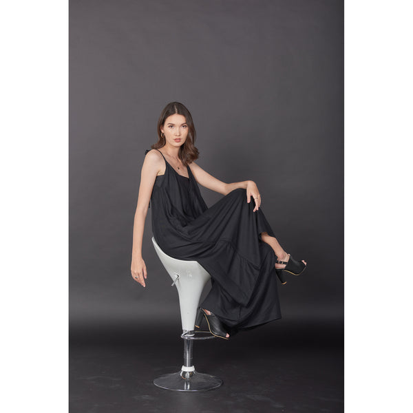 Solid Color Women's Jumpsuit in Black JP0069 020000 10