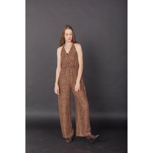 Flower Women's Jumpsuit in Brown JP0041 020204 01