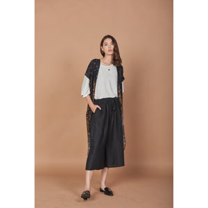 Peacock Women Kimono in Black JK0030 020007 04
