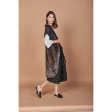 Load image into Gallery viewer, Peacock Women Kimono in Black JK0030 020007 04