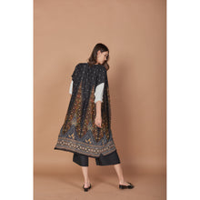 Load image into Gallery viewer, Peacock Women Kimono in Black JK0030 020007 04