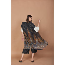 Load image into Gallery viewer, Peacock Women Kimono in Black JK0030 020007 04