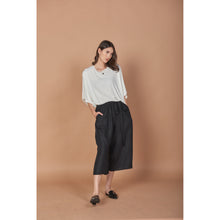 Load image into Gallery viewer, Solid Color Women&#39;s 3/4 Pants in Black PP0314 020000 10