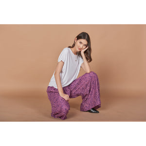 Flowers Women's Wide Leg Pants in Purple PP0311 020148 01