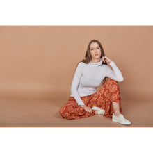 Load image into Gallery viewer, Flowers Women&#39;s Wide Leg Pants in Orange PP0311 020147 01