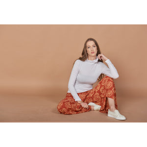 Flowers Women's Wide Leg Pants in Orange PP0311 020147 01