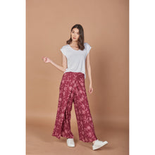 Load image into Gallery viewer, Flower Women&#39;s Palazzo pants in Burgundy PP0076 020205 01
