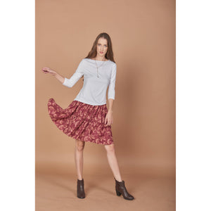 Flowers Women's Skirt in Drak Red SK0090 020149 01