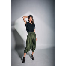 Load image into Gallery viewer, Solid color Unisex Aladdin drop crotch pants in Olive PP0056 020000 13