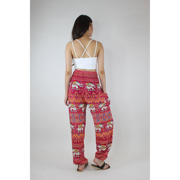 Oriental Elephant Women's Harem Pants in Pink PP0004 020234 02