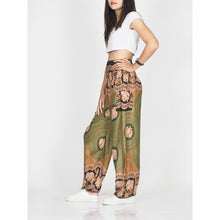 Load image into Gallery viewer, Mandala elephant 71 women harem pants in Olive PP0004 020071 02