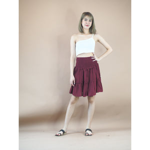 Solid Color Women's Skirt in Burgundy SK0090 020000 15