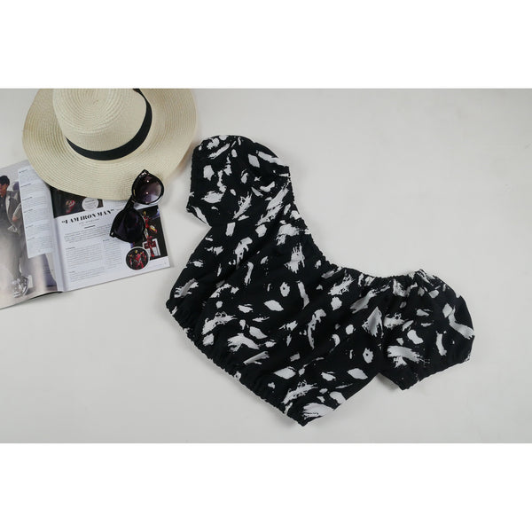 Cactus Blouse Puff Sleeve Tops in Black SH0194 130003 01