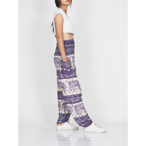 Cute elephant 27 men/women harem pants in Purple PP0004 020027 01