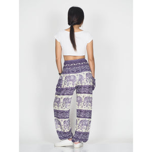 Cute elephant 27 men/women harem pants in Purple PP0004 020027 01