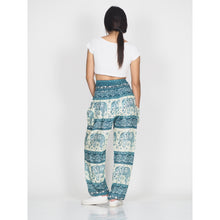 Load image into Gallery viewer, Cute elephant 27 men/women harem pants in Blue PP0004 020027 02