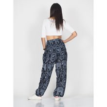 Load image into Gallery viewer, Elephant Circles 51 men/women harem pants in Black PP0004 020051 01