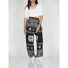 Load image into Gallery viewer, Pirate elephant 23 men/women harem pants in Black PP0004 020023 01