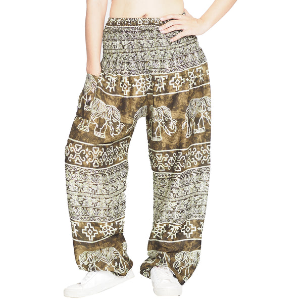 Rupestree elephant 123 men/women harem pants in Green PP0004 020123 03