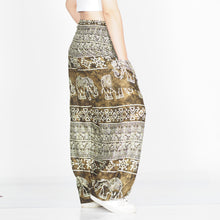 Load image into Gallery viewer, Rupestree elephant 123 men/women harem pants in Green PP0004 020123 03