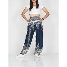 Load image into Gallery viewer, Flower chain 64 women harem pants in Ocean Blue PP0004 020064 01