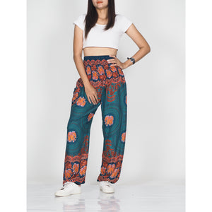 Mandala elephant 71 women harem pants in Green PP0004 020071 06