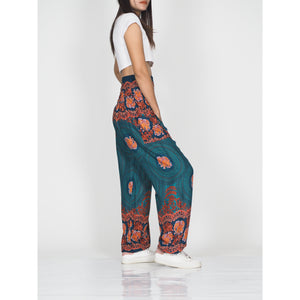 Mandala elephant 71 women harem pants in Green PP0004 020071 06