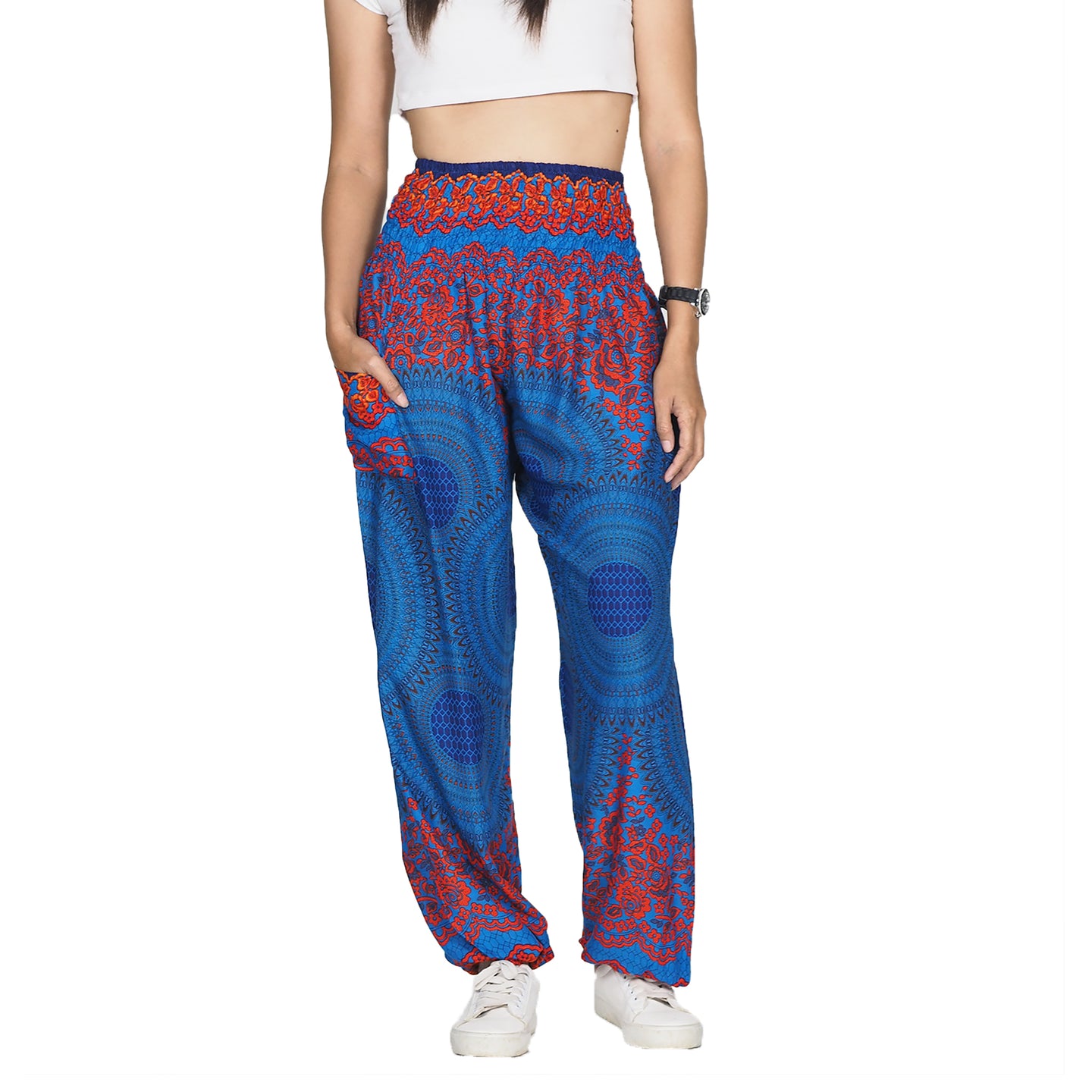 Mandala 68 women harem pants in Blue PP0004 020068 04