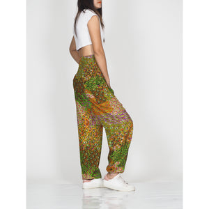 Feather bed 76 women harem pants in green PP0004 020076 06