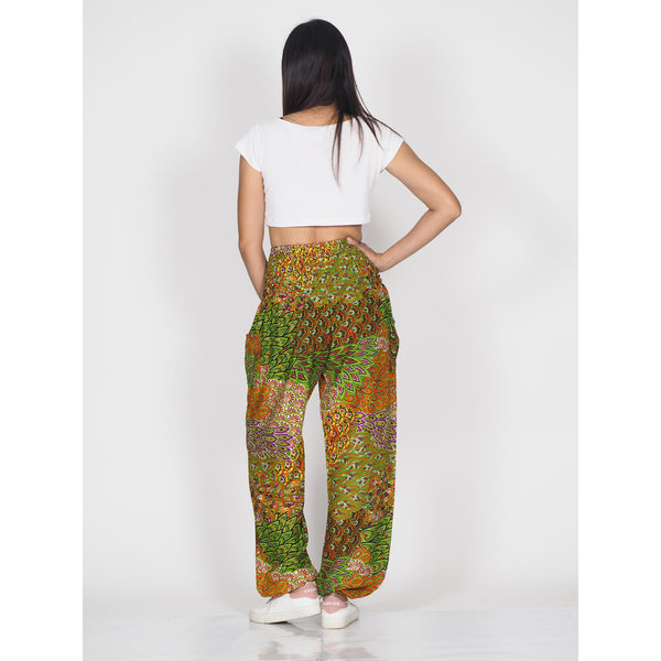 Feather bed 76 women harem pants in green PP0004 020076 06