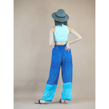 Load image into Gallery viewer, Hand Tiedye New Style Flowy Women&#39;s Palazzo Pants in Blue  PP0326 029000 07