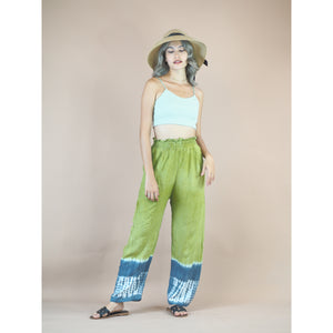 Hand Tiedye New Style Flowy Women's Palazzo Pants in Green  PP0326 029000 20