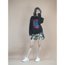 Load image into Gallery viewer, Tie dye women&#39;s long sleeve with short pant in Black JP0094 019000 10