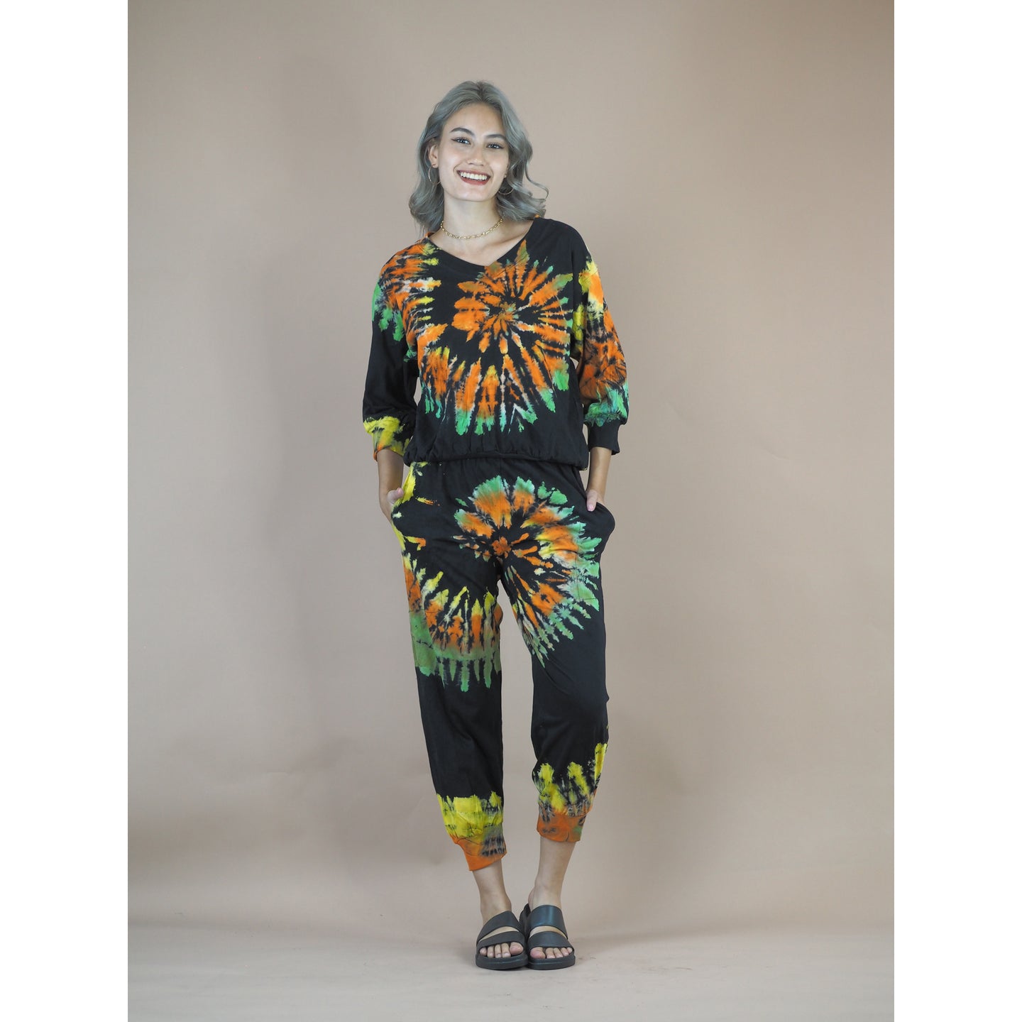 Tie dye women's long sleeve and long legs JP0096 019000