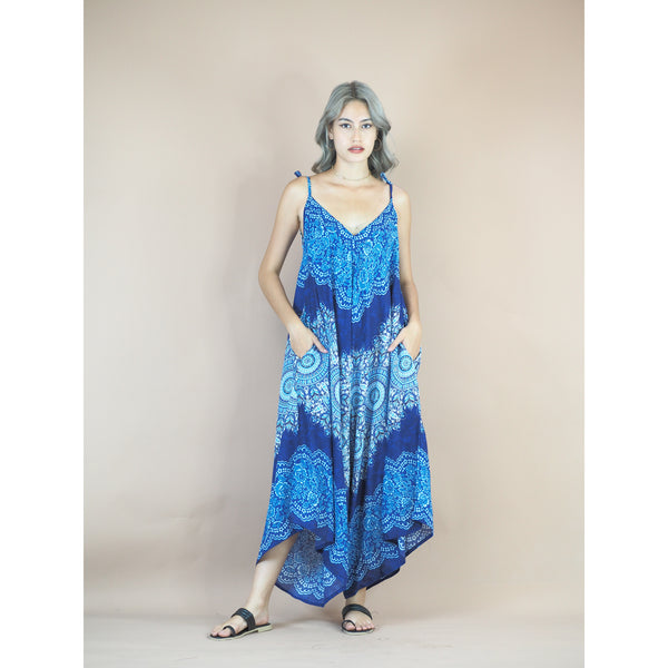 Peonies Mandala Women's Jumpsuit in Navy Blue JP0069 020308 04