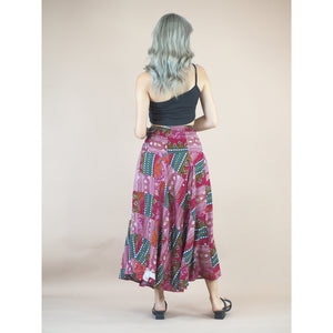 Patchwork Women's Bohemian Skirt in Red SK0033 028000 15