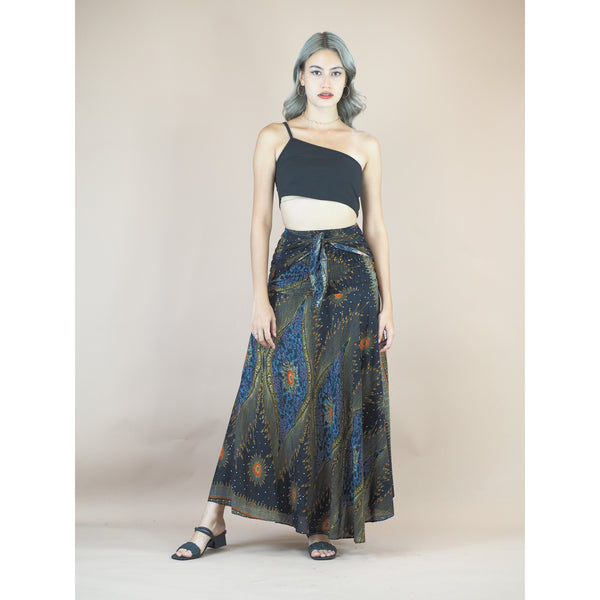 Peacock Eye Women's Bohemian Skirt in Black SK0033 020003 05