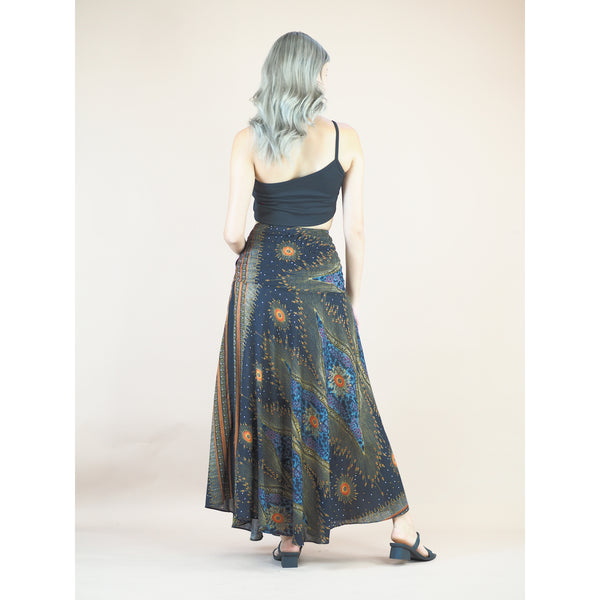 Peacock Eye Women's Bohemian Skirt in Black SK0033 020003 05