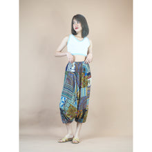 Load image into Gallery viewer, Patchwork Unisex Aladdin Drop Crotch Pants in Green PP0310 028000 20