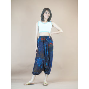 Patchwork Unisex Aladdin Drop Crotch Pants in Navy PP0310 028000 03