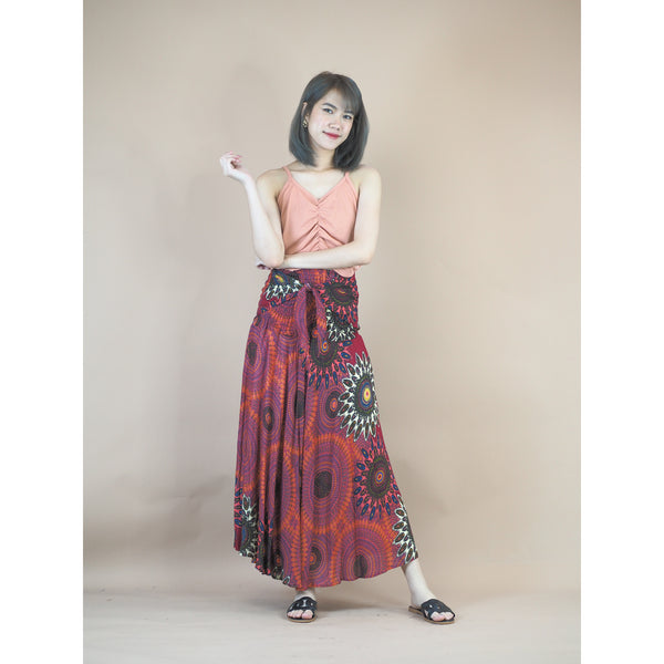 Mandala 136 Women's Bohemian Skirt in Red SK0033 020136 05