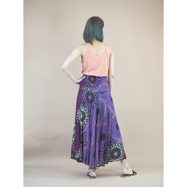 Mandala 136 Women's Bohemian Skirt in Purple SK0033 020136 01