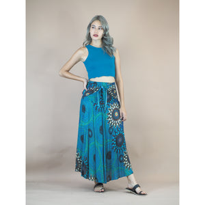 Mandala 136 Women's Bohemian Skirt in Ocean Blue SK0033 020136 04
