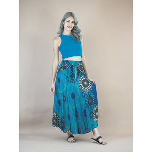 Mandala 136 Women's Bohemian Skirt in Ocean Blue SK0033 020136 04